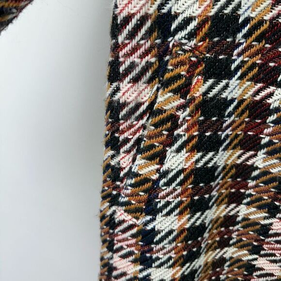 CAbi Women’s Regancy Wool Blend Multicolored Plaid Single Button Closure Coat - Picture 12 of 16
